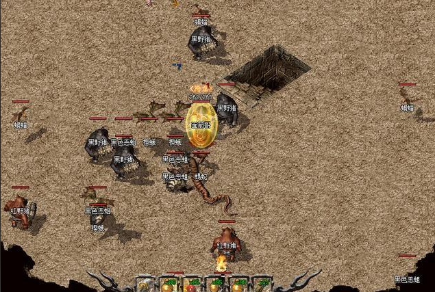 操作时先接近怪物运用烈火剑法造成高伤害再以逐日剑法追击残